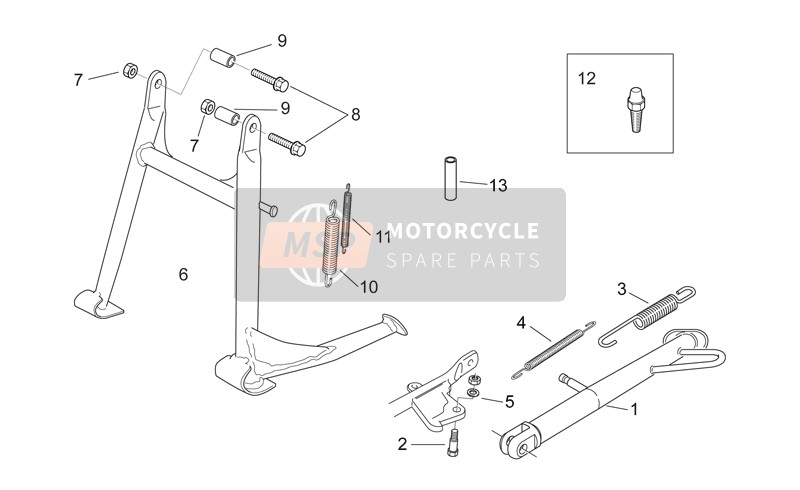 AP8120855, Central Stand Spring Prot., Piaggio, 3