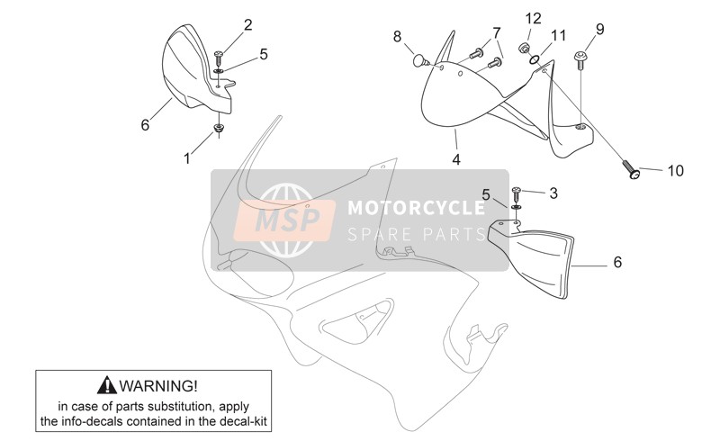 Aprilia Pegaso 650 1999 Front Body - Handguard for a 1999 Aprilia Pegaso 650