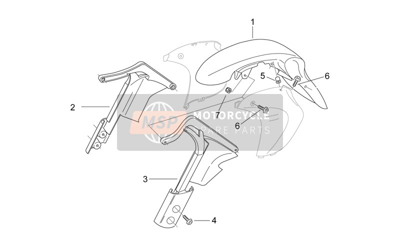 Aprilia Pegaso 650 1998 Front Body - Mudguard for a 1998 Aprilia Pegaso 650