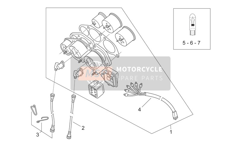 Aprilia Pegaso 650 1999 Dashboard I for a 1999 Aprilia Pegaso 650