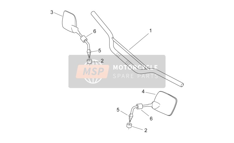 Aprilia Pegaso 650 1999 Handlebar - Mirrors for a 1999 Aprilia Pegaso 650