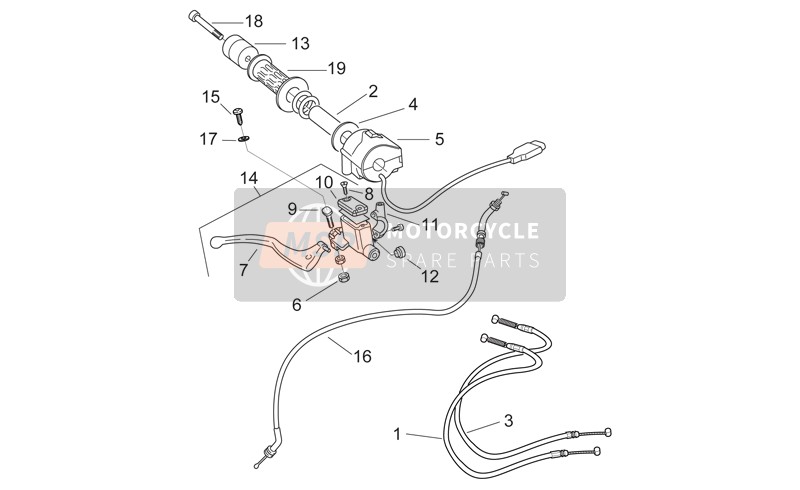 Aprilia Pegaso 650 1999 RH Controls for a 1999 Aprilia Pegaso 650