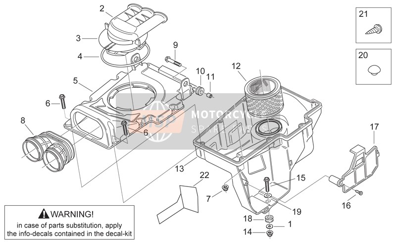 Aprilia Pegaso 650 1999 Airbox für ein 1999 Aprilia Pegaso 650