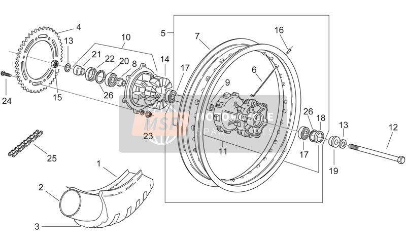 AP8125650, Wheel Pin Washer, Piaggio, 0