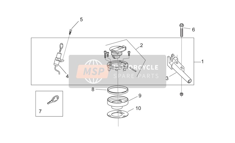 Aprilia Pegaso 650 1997 Lock Hardware Kit for a 1997 Aprilia Pegaso 650