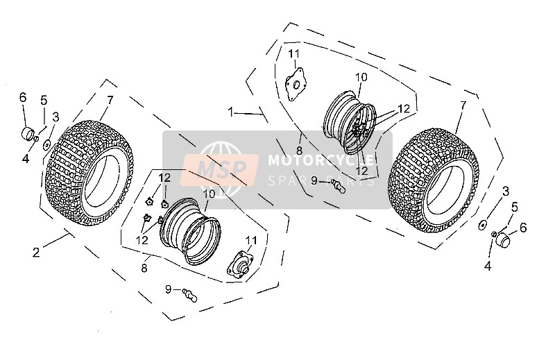 AP8910905, Rear Tyre 22X11-8, Piaggio, 0