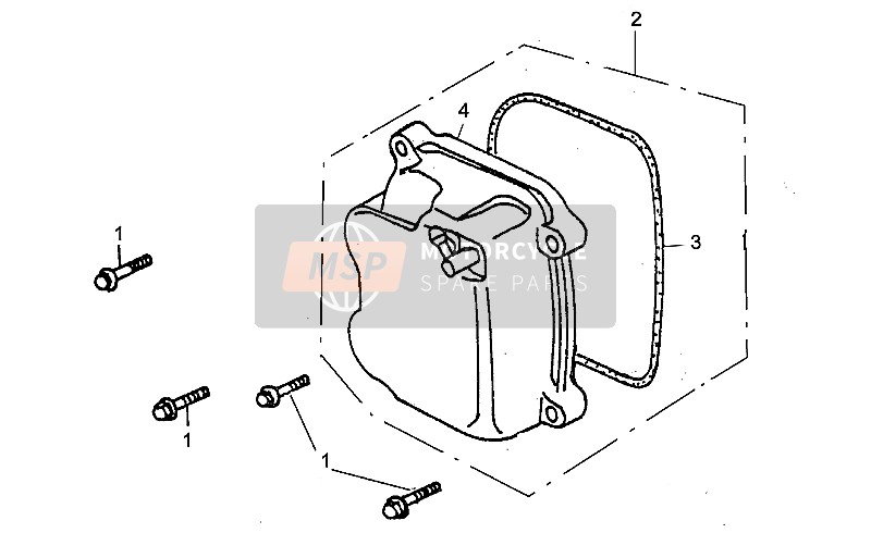 Aprilia Quasar 125-180 2003 Coperchio della testata del cilindro per un 2003 Aprilia Quasar 125-180