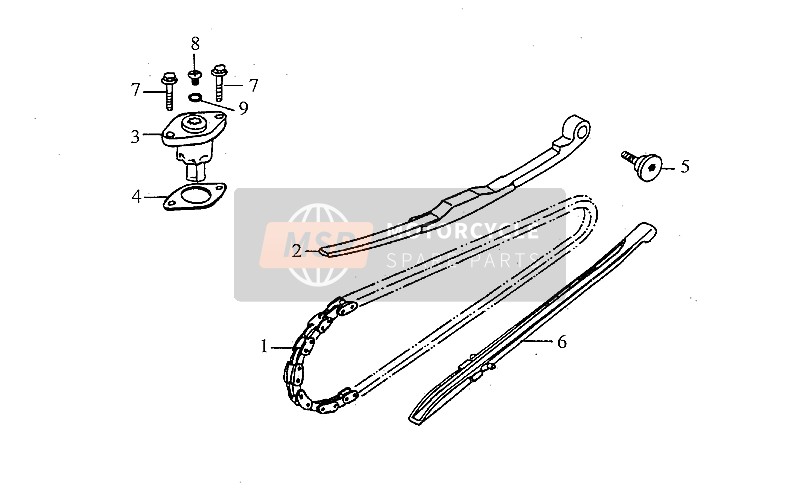 Aprilia Quasar 125-180 2003 Camshaft Chain for a 2003 Aprilia Quasar 125-180