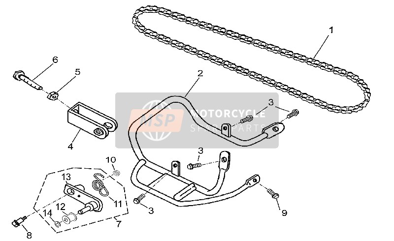 Aprilia Quasar 180 2004 Chain for a 2004 Aprilia Quasar 180