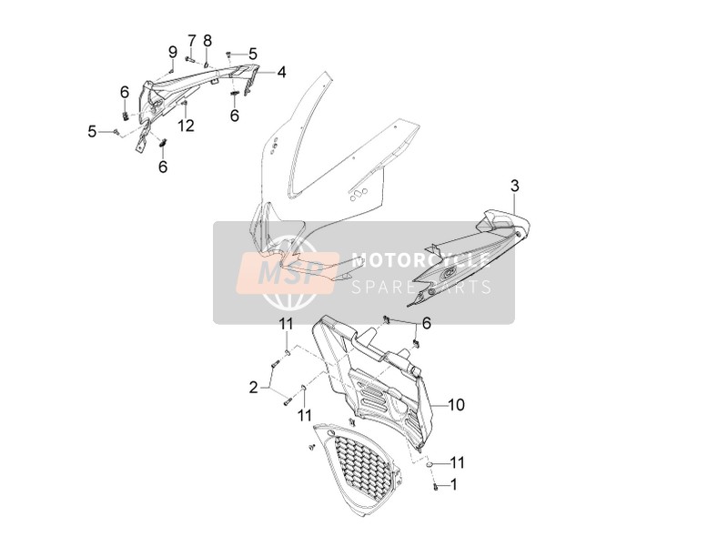 Aprilia RS4 50 2T 2012 Conducto para un 2012 Aprilia RS4 50 2T