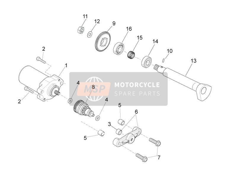 Aprilia RS4 50 2T 2012 Starter / Electric Starter for a 2012 Aprilia RS4 50 2T