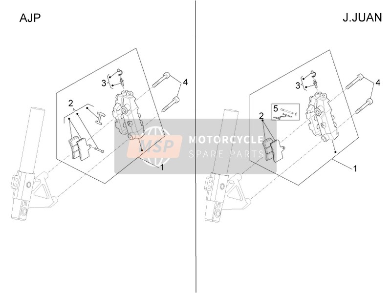 Aprilia RS4 50 2T 2012 Pinza de freno delantero para un 2012 Aprilia RS4 50 2T