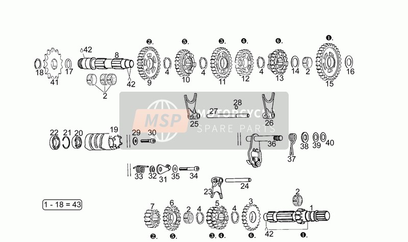 AP0258138, Forchetta 5-6 V.Ta', Piaggio, 1