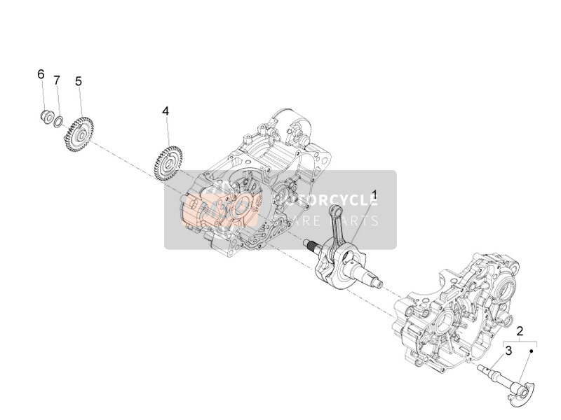 Aprilia RS 125 Replica 4T E4 ABS 2018 Antriebswelle für ein 2018 Aprilia RS 125 Replica 4T E4 ABS