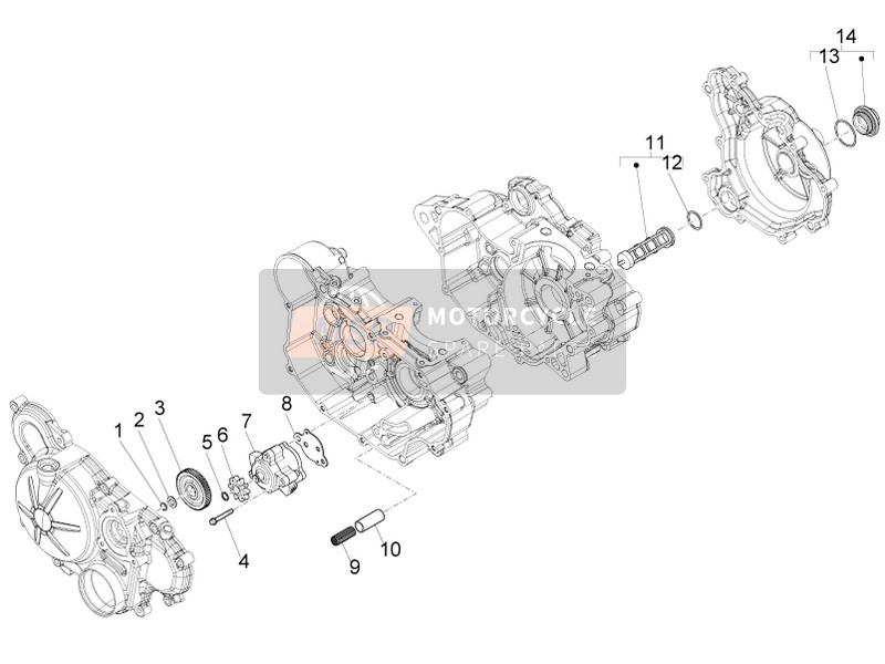 Aprilia RS 125 Replica E4 ABS (EU) 2017 La pompe à huile pour un 2017 Aprilia RS 125 Replica E4 ABS (EU)