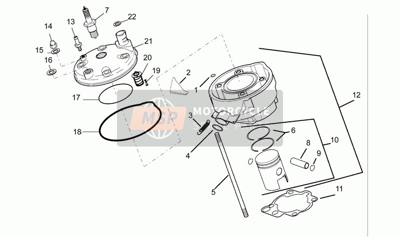 AP8206618, Water Hose Union, Piaggio, 1