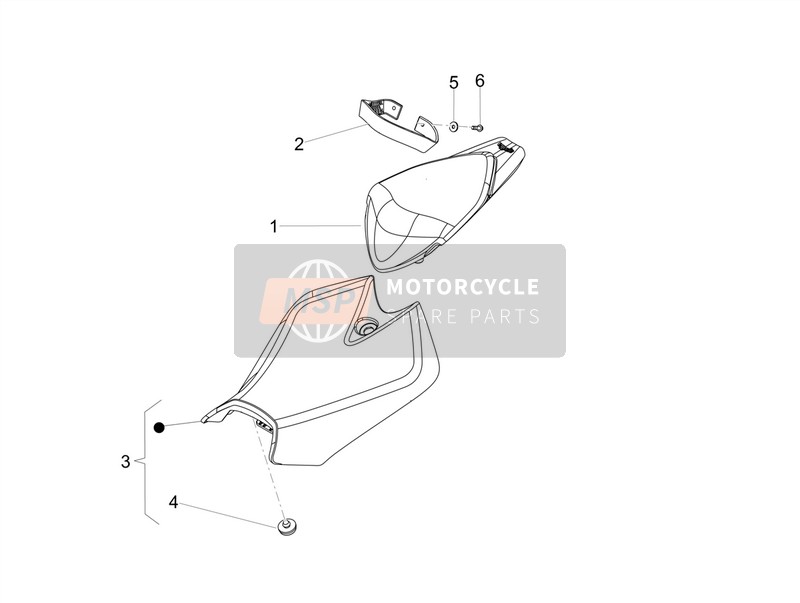 Aprilia RS 50 2T E4 2018 Saddle for a 2018 Aprilia RS 50 2T E4