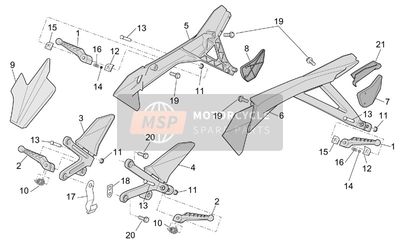 AP8134451, Footrest Plate, Piaggio, 3