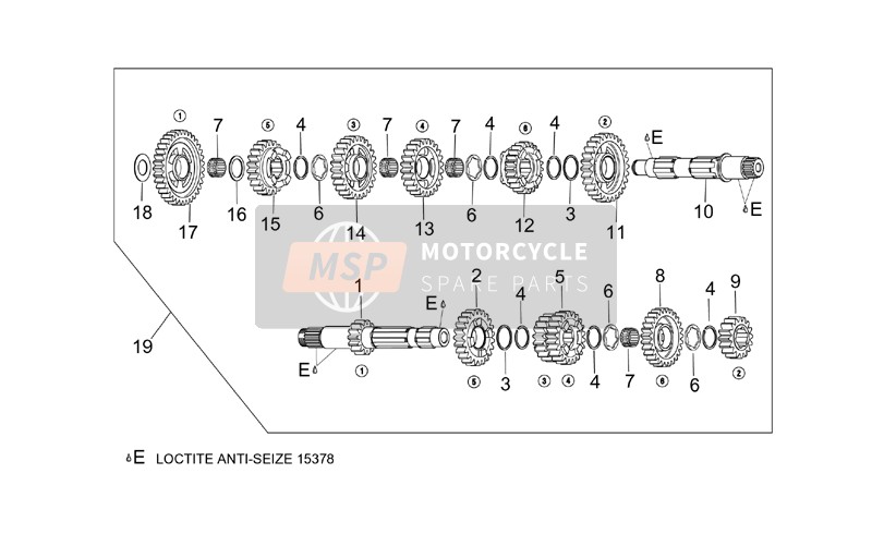 Aprilia RST 1000 Futura 2001 Boîte de vitesses pour un 2001 Aprilia RST 1000 Futura