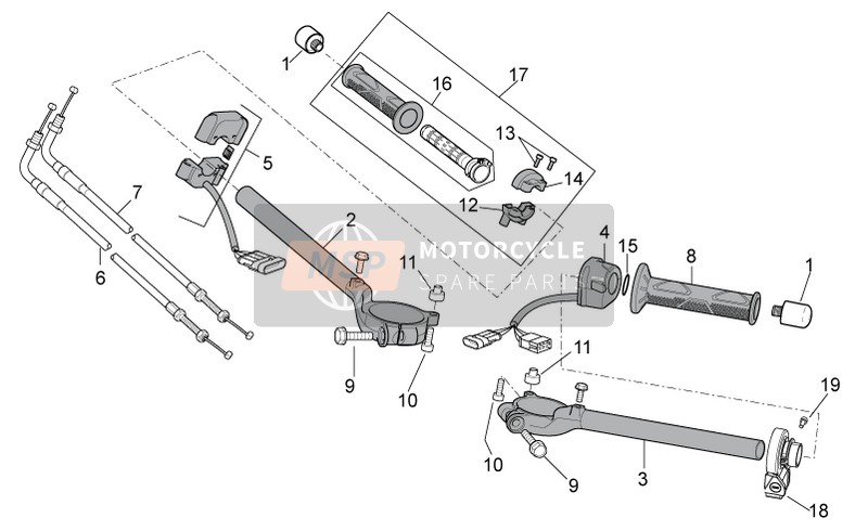 Aprilia RSV4 1000 APRC Factory ABS 2014 Handlebar - Controls for a 2014 Aprilia RSV4 1000 APRC Factory ABS