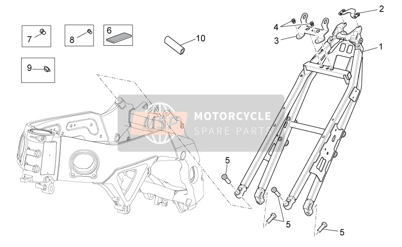 Aprilia RSV4 1000 APRC Factory STD SE 2011 Telaio II per un 2011 Aprilia RSV4 1000 APRC Factory STD SE