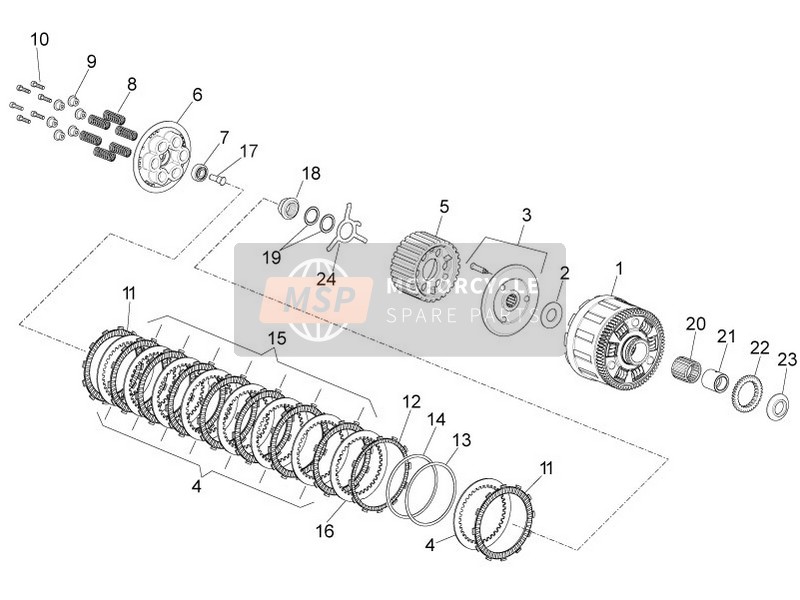 Aprilia RSV4 1000 Racing Factory E4 ABS (EU) 2018 Clutch for a 2018 Aprilia RSV4 1000 Racing Factory E4 ABS (EU)