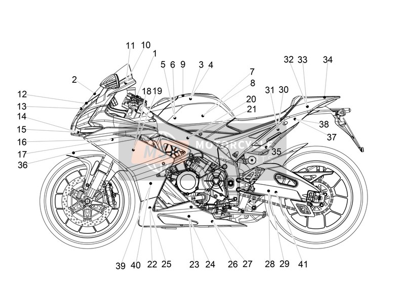 Aprilia RSV4 1000 RACING FACTORY L.E. (EU) 2017 Calcomanía para un 2017 Aprilia RSV4 1000 RACING FACTORY L.E. (EU)