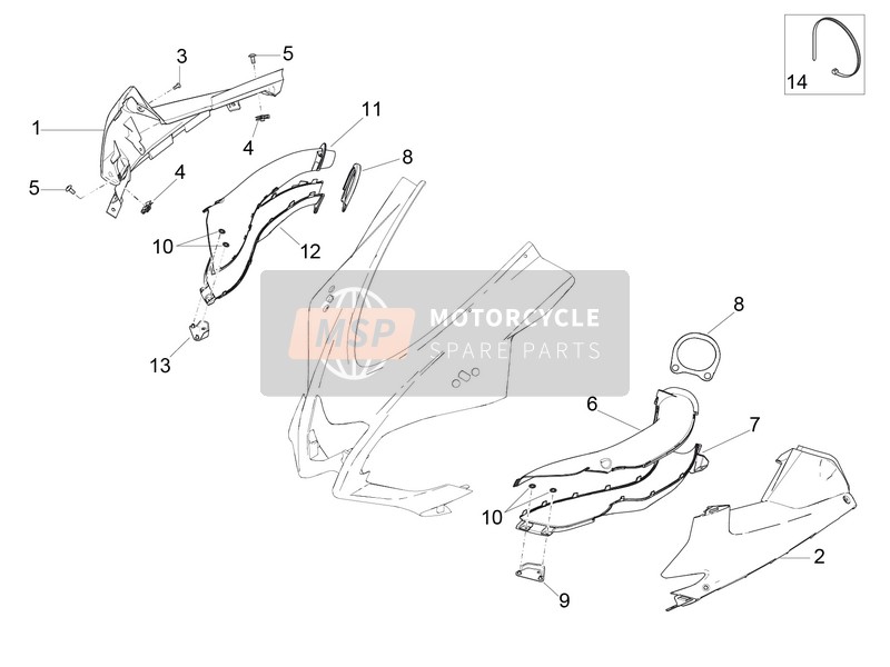 Aprilia RSV4 1000 RACING FACTORY L.E. (USA) 2017 Duct for a 2017 Aprilia RSV4 1000 RACING FACTORY L.E. (USA)