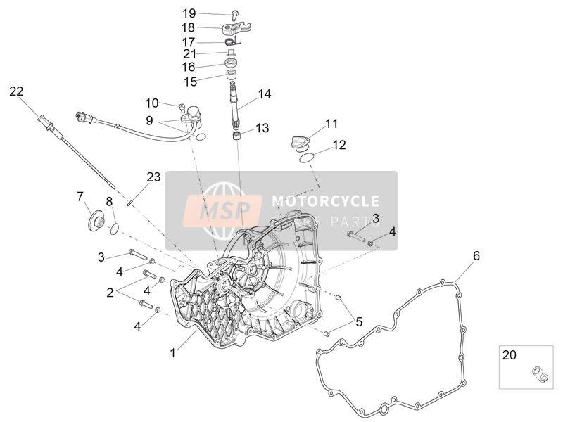 Aprilia RSV4 1000 RR USA 2016 Kupplungsabdeckung für ein 2016 Aprilia RSV4 1000 RR USA