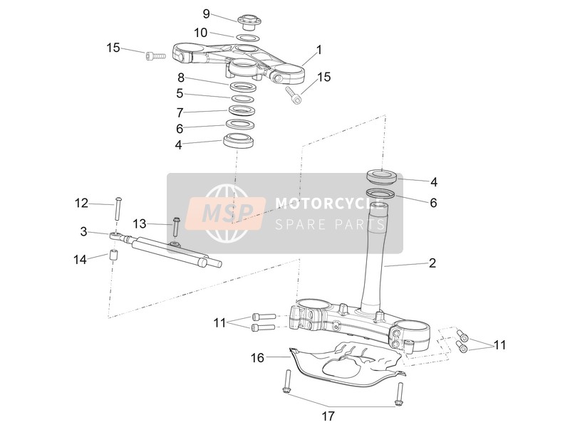 Aprilia RSV4 1000 RR USA 2016 Steering for a 2016 Aprilia RSV4 1000 RR USA