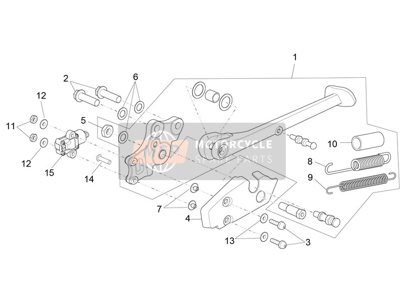 Aprilia RSV4 1000 RR E4 ABS (USA) 2018 Central Stand for a 2018 Aprilia RSV4 1000 RR E4 ABS (USA)