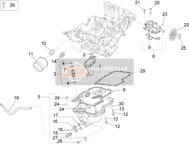 Aprilia RSV4 1000 RR EU 2018 Lubrication for a 2018 Aprilia RSV4 1000 RR EU