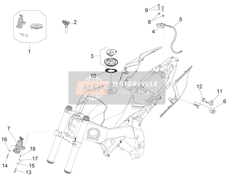 Aprilia RSV4 1000 RR USA 2017 Locks for a 2017 Aprilia RSV4 1000 RR USA