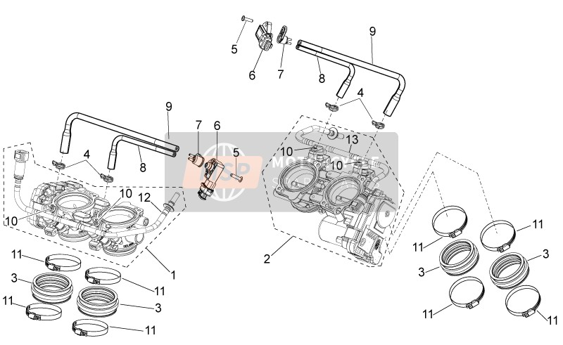 Aprilia RSV4 1000 RR USA 2017 Throttle Body for a 2017 Aprilia RSV4 1000 RR USA