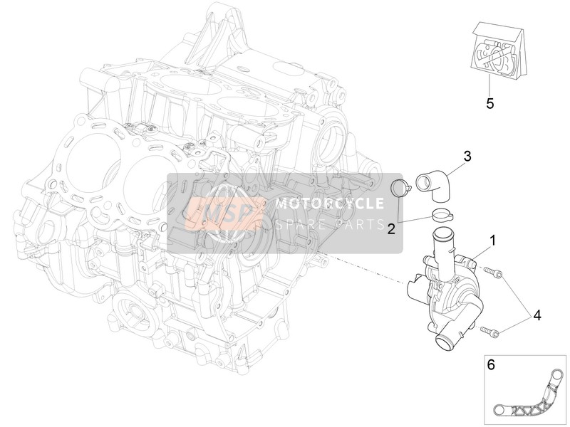 Aprilia RSV4 1000 RR USA 2017 Pompe à eau pour un 2017 Aprilia RSV4 1000 RR USA