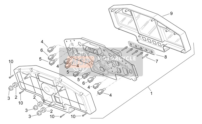 Aprilia RSV 1000 1998 Dashboard for a 1998 Aprilia RSV 1000