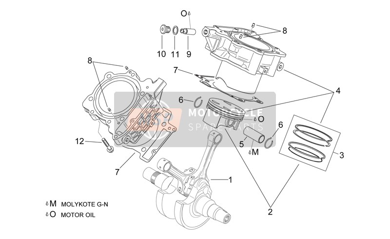 Aprilia RSV 1000 1998 Crankshaft II for a 1998 Aprilia RSV 1000