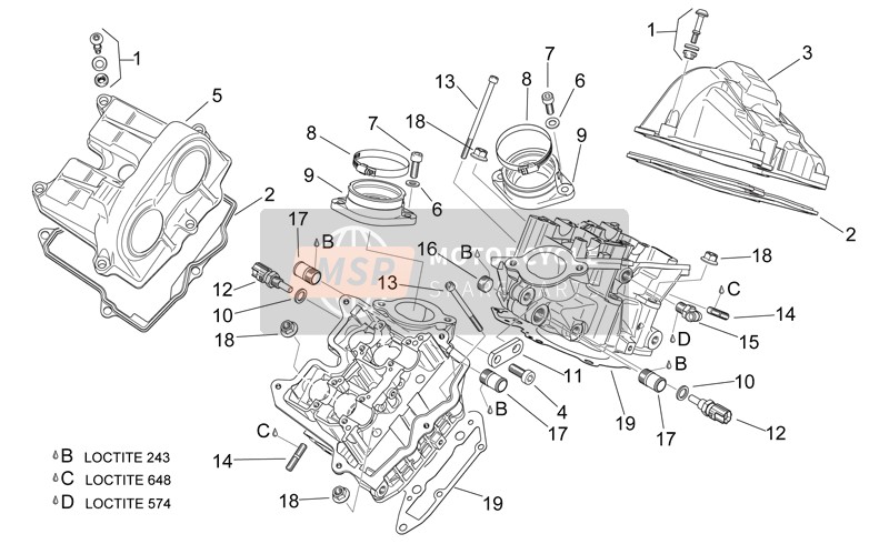 Aprilia RSV 1000 1998 Tapa de válvulas para un 1998 Aprilia RSV 1000