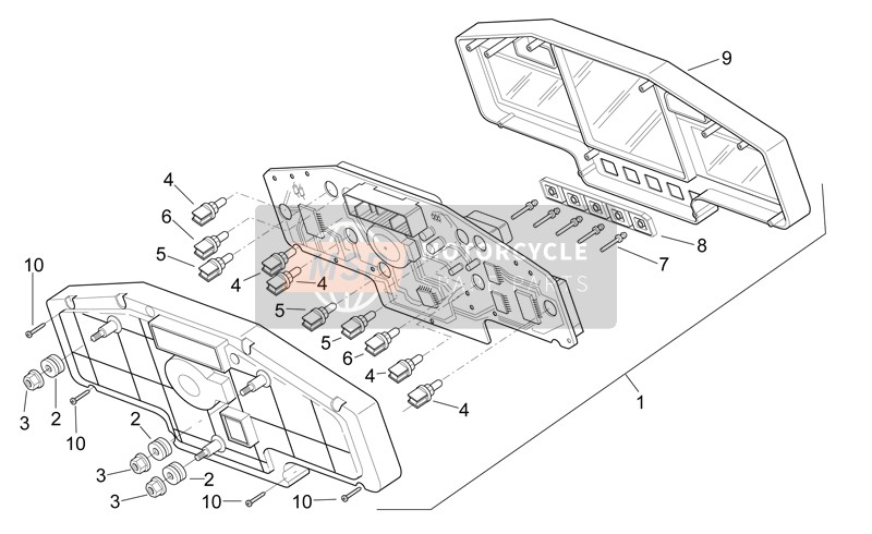 Aprilia RSV 1000 2000 Tableau de bord pour un 2000 Aprilia RSV 1000