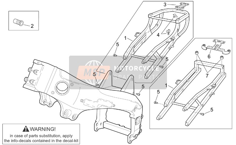 Aprilia RSV 1000 2002 Frame I for a 2002 Aprilia RSV 1000