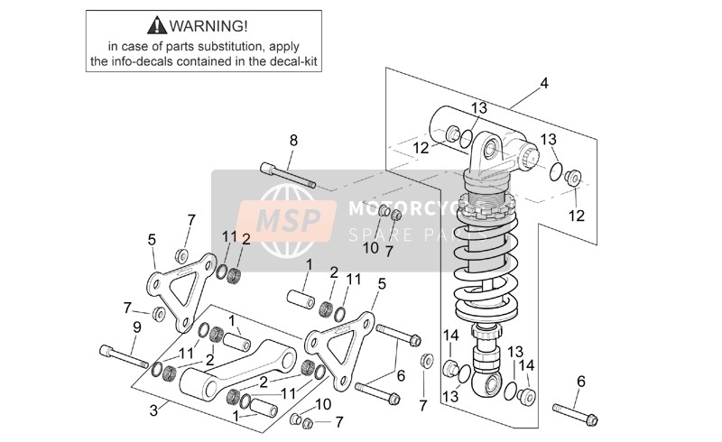 Connecting Rod - Rear Shock Absorber
