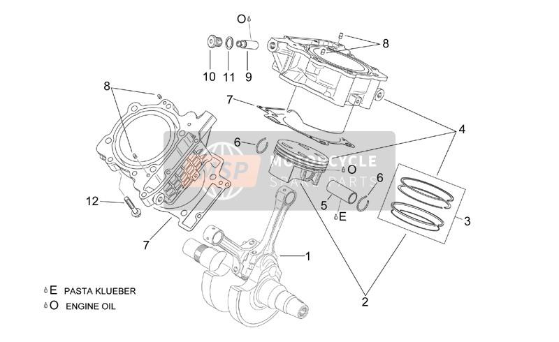 Aprilia RSV 1000 2003 Kurbelwelle II für ein 2003 Aprilia RSV 1000