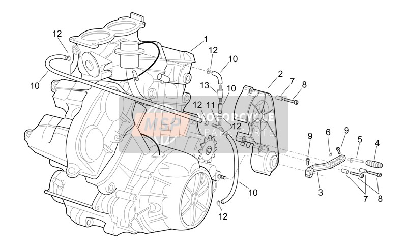 Aprilia RSV 1000 SP 1999 Engine for a 1999 Aprilia RSV 1000 SP