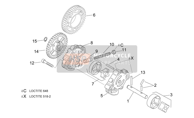 Aprilia RSV 1000 SP 1999 Oil Pump for a 1999 Aprilia RSV 1000 SP