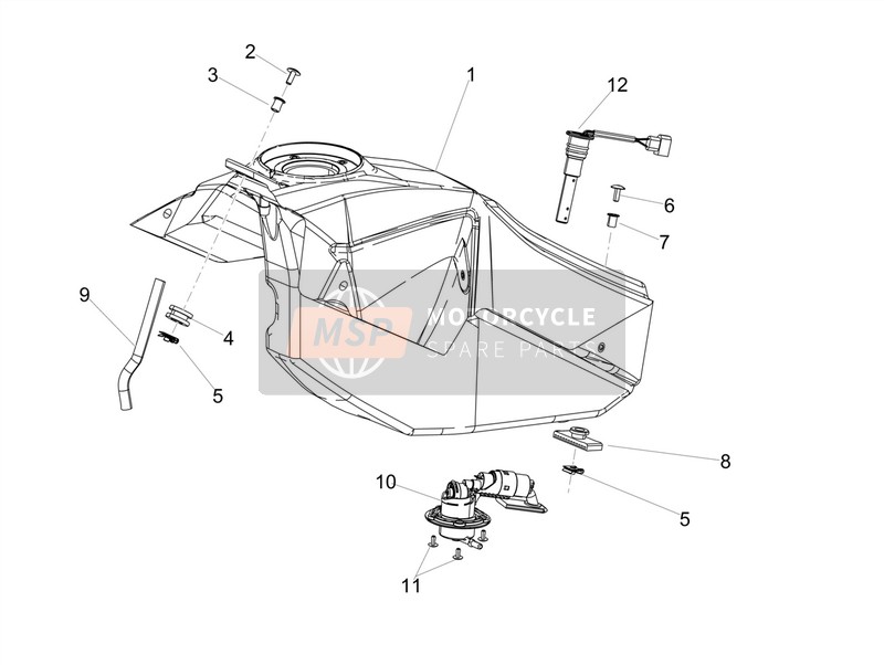 2B004526, Réservoir, Piaggio, 0