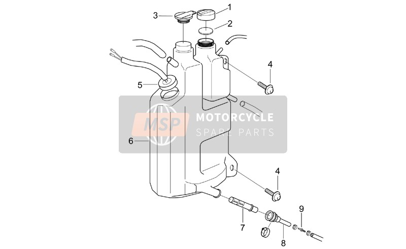 Aprilia RX 50 2003 Serbatoio dell'olio per un 2003 Aprilia RX 50