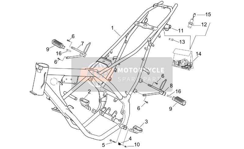 AP8235158, Frame. Black, Piaggio, 0