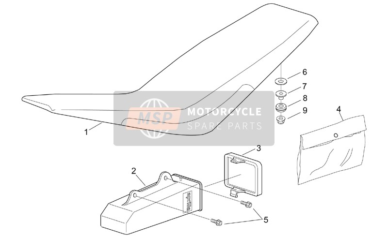 AP8229377, Saddle, Black, Piaggio, 0