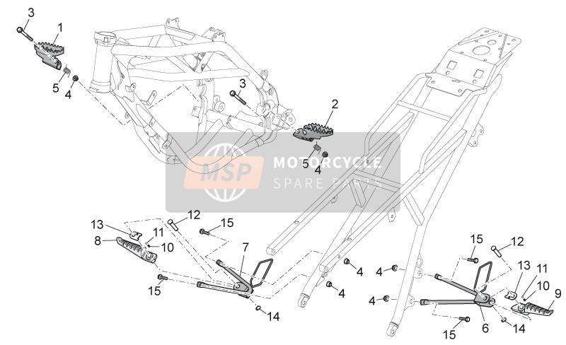 860389, Rh Footrest Support, Piaggio, 0