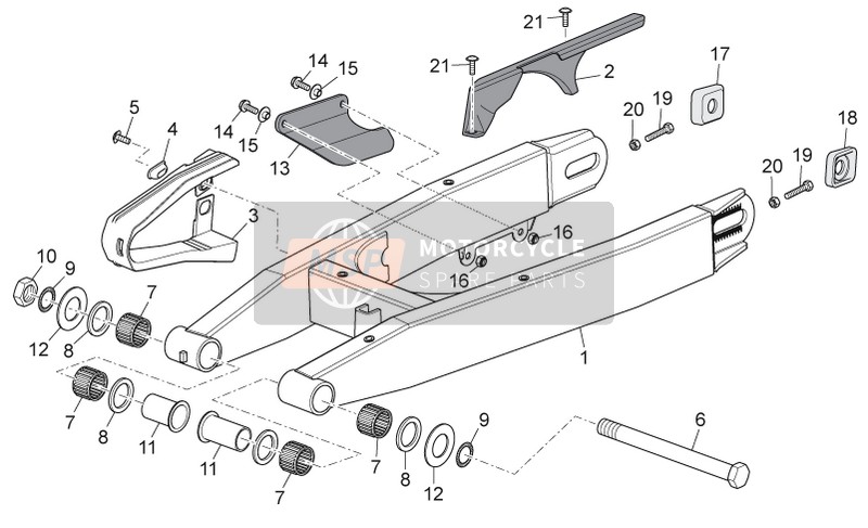 Aprilia RX-SX 125 2008 Swing Arm for a 2008 Aprilia RX-SX 125